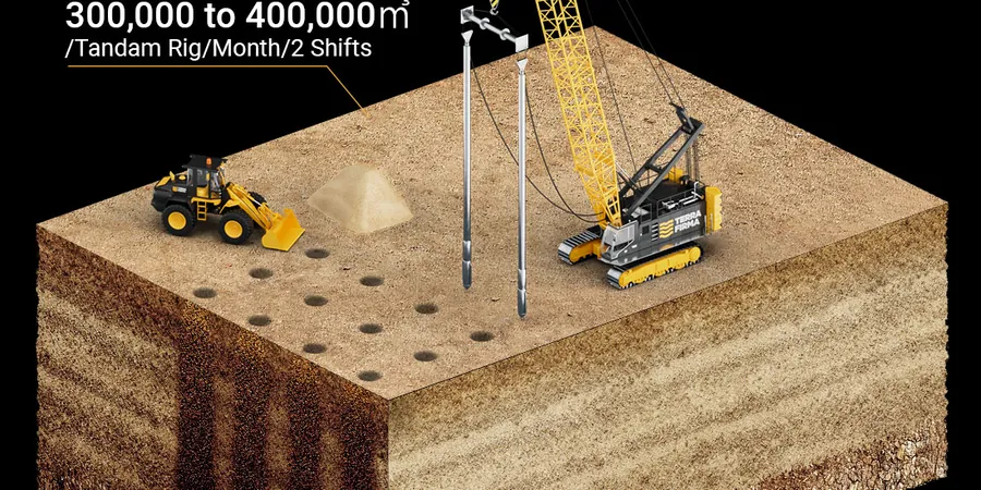 Vibrocompaction Design for Loose Sandy Soils in Swords